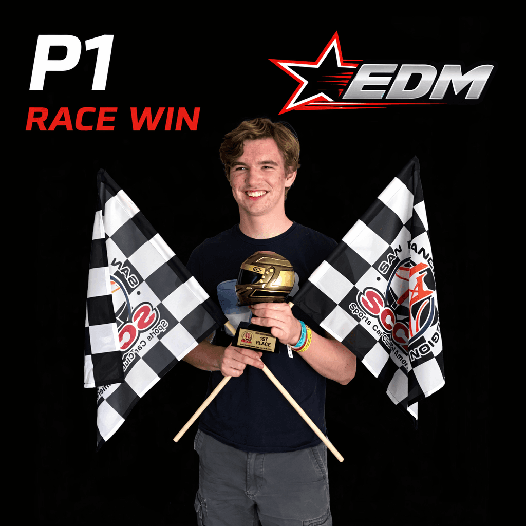 Race win celebration